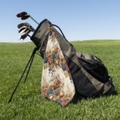 Bloemen Thanksgiving  Patroon (9) Golfhanddoek (Groen)