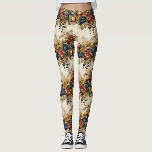 Bloemen Thanksgiving  Patroon (9) Leggings (Voorkant)