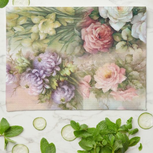  bloemen theedoek (Gevouwen)