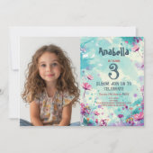 Bloemen Thema Verjaardagsfeest Kaart (Voorkant)