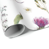  Bloemen Thistle Dragonfly Design Cadeaupapier (Rol Hoek)