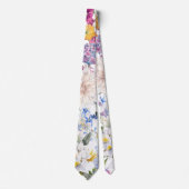 Bloemen trendy stropdas (Voorkant)