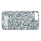 Bloemen tropische patroon tinten van blauw ontwerp Case-Mate iPhone case (Achterkant (Horizontaal))