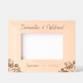 Bloemen Trouwdatum Namen gegraveerd Lijst (Voorkant)