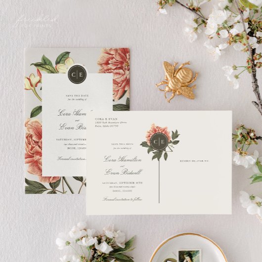 Bloemen Trouwen Save the Date Briefkaart