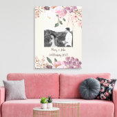 Bloemen Trouwfoto aangepaste tekst Canvas Afdruk (Insitu (Woonkamer))