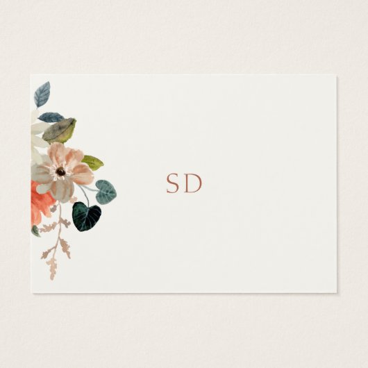 Bloemen Trouwjurk Code Kleding Enclosure Kaart (Achterkant)