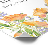 Bloemen trouwkaarten & geschenken teken poster (Hoek)