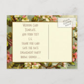 Bloemen Trouwpaar sjabloon Briefkaart (Achterkant)