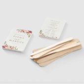  Bloemen Trouwprogramma Hand Fan Handwaaier (Niet-gemonteerd)