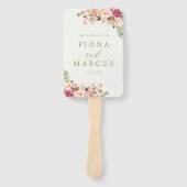  Bloemen Trouwprogramma Hand Fan Handwaaier (Voorkant)