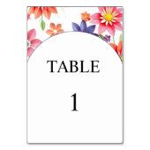 Bloemen trouwtafel nummer kaart (Voorkant)
