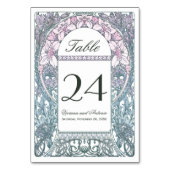 Bloemen Trouwtafel Nummers V (v.1) Kaart (Achterkant)