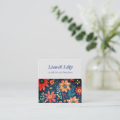 Bloemen Tuin Magic Vierkante Visitekaartje (Staand voorkant)