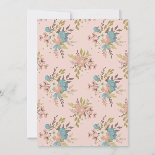 Bloemen Tuin Party Witte Verjaardag Uitnodiging (Achterkant)