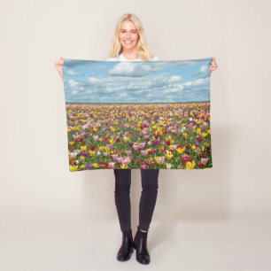 Bloemen Tulpen Willamette Valley Oregon Fleece Deken