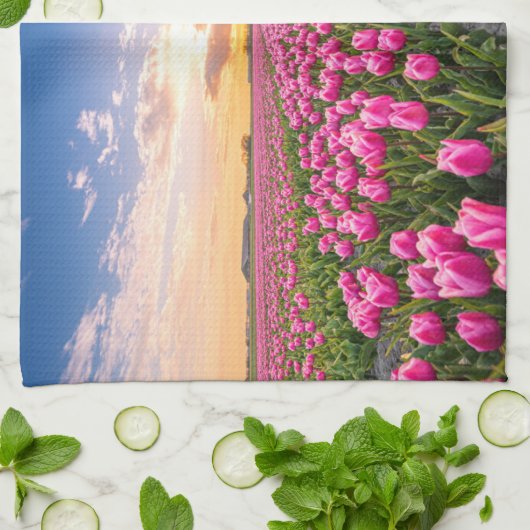 Bloemen | Tulpen Zuid-Holland, Nederland Theedoek (Gevouwen)