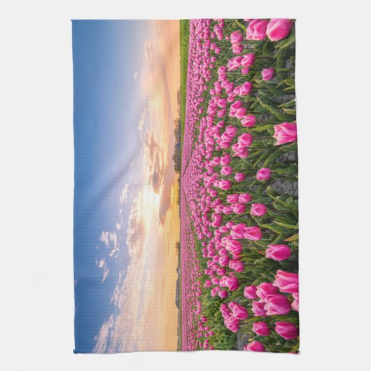 Bloemen | Tulpen Zuid-Holland, Nederland Theedoek (Verticaal)