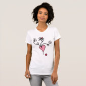 Bloemen uit een ruby hart t-shirt (Voorkant volledig)