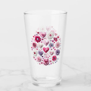 Bloemen Valentijnsdag hart Glas