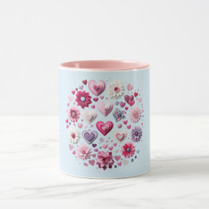 Bloemen Valentijnsdag hart Mok