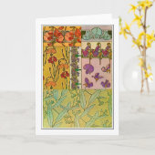 Bloemen van Art Nouveau Style, Mucha Kaart (Gele Bloem)