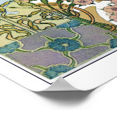 Bloemen van Art Nouveau Style, Mucha Poster (Hoek)