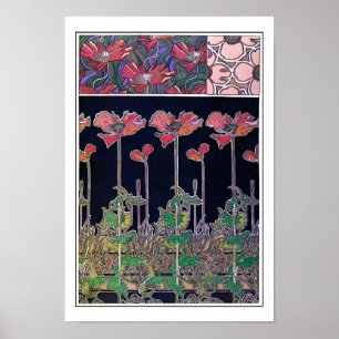 Bloemen van Art Nouveau Style, Mucha Poster