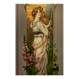 Bloemen van bergen door Élisabeth Sonrel Perfect Poster