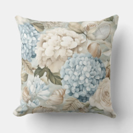BLOEMEN VAN BLAUWE & BEIGE ZOMERHYDRANGEA KUSSEN