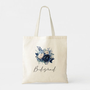 Bloemen van Blauwe Bruidsmeisje Tote Bag