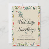 Bloemen Van de Bedrijfs groeten van de Vakantie Feestdagenkaart (Voorkant)