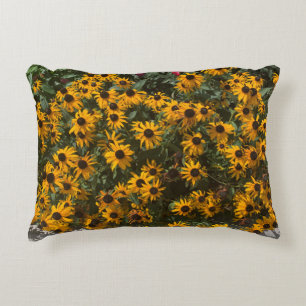 Bloemen van de Black eyed Susan, Bloemstuk, Fotogr Accent Kussen