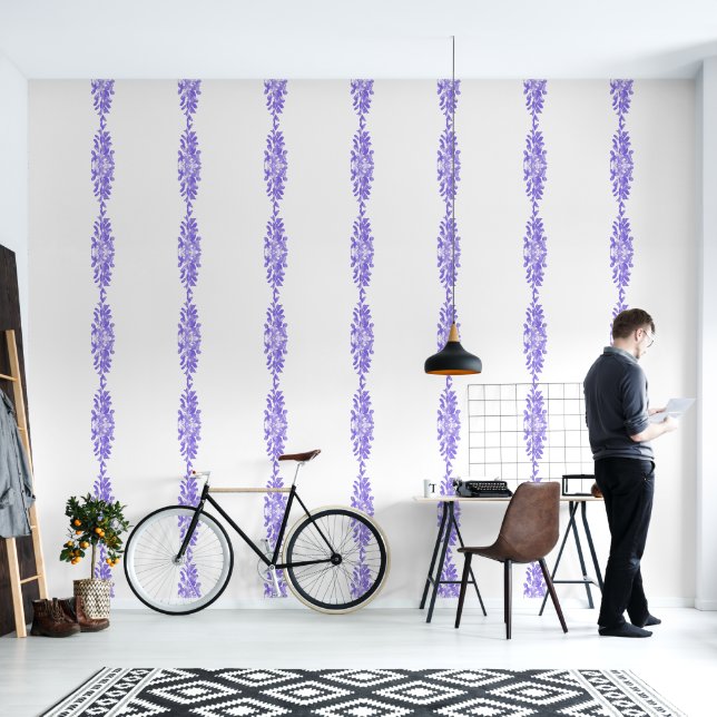 Bloemen van de blauweregen behang (Woonkamer)