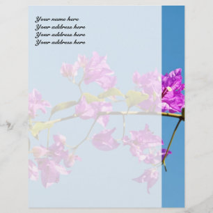 Bloemen van de Bougainvillea Custom Briefhoofd