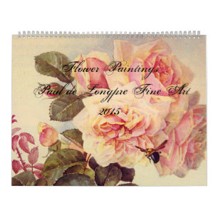 Bloemen van de Kunst van Paul de Longpre de Fine Kalender