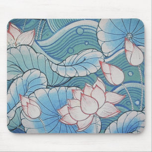 Bloemen van de Pastelkleur van Chinoiserie Muismat