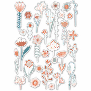 Bloemen van de zomer sticker