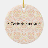 Bloemen van Faith 2 Corinthians Amaryllis Ornament (Achterkant)