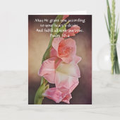 Bloemen van Faith Gladiolus Flower Birthday Kaart (Voorkant)