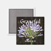 Bloemen van Faith Jonah Agapanthus Magnet Magneet (Voorkant / Achterkant)