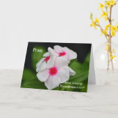 Bloemen van Faith Periwinkle Prayers Kaart (Gele Bloem)