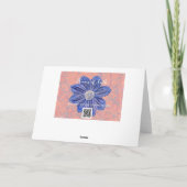 Bloemen van Faith Pink Flower en Scriptkaart Kaart (Achterkant)