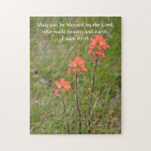 Bloemen van Faith Psalm Wildflower Puzzle Legpuzzel