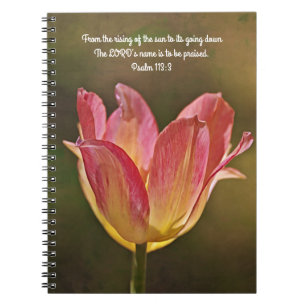 Bloemen van Faith Tulip Sunset Phooggebeden Notitieboek