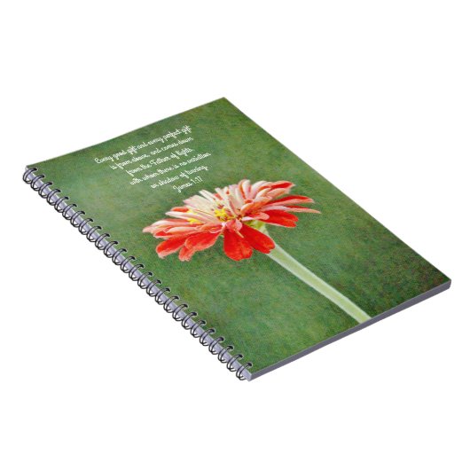 Bloemen van Faith Zinnia Gift Prayer Notitieboek (Rechterzijde)