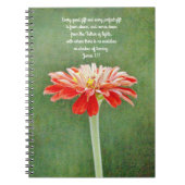 Bloemen van Faith Zinnia Gift Prayer Notitieboek (Voorkant)