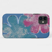 Bloemen van glas (roze/blauwgroen) Case-Mate iPhone case (Achterkant (horizontaal))