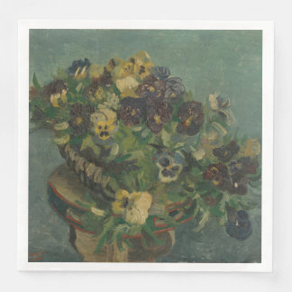 bloemen van Gogh - mandje van Pansies Servet