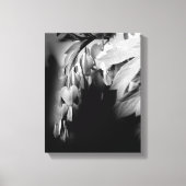 Bloemen van het bloeden, zwart en wit canvas afdruk (Voorkant)